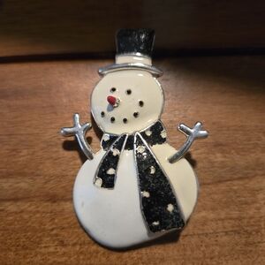 Festive Snowman Brooch